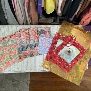 Hallmark Floral and Gold Gift Bags